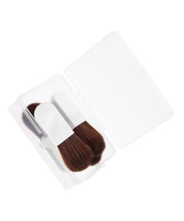1set Blush Brush Applicator Mineral Blush Foundation Powder Brush Lady Makeup Tools Mini Blush Cosmetic Brushes Blush Compact Brush Blusher Brushes Travel Makeup Brushes White Pvc