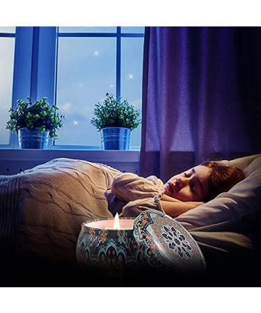 VETOUR Rose Soy Scented Candle 4.4oz | Aromatherapy Wax Jar Candle | 30 Hours Burn Time | Relaxing Stress Aroma | Gift for Women Mom | Home Bath Yoga Christmas | Bohemian Retro Style - Buy Online on SooperMarket.com