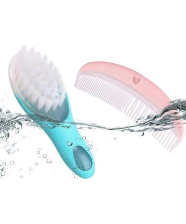 EXCEART Newborn Baby Comb and Brush Set with Baby Wipes - Baby Essentials Kit for Infant Massage and Toddler Hair Care (Pink) - Buy Online on SooperMarket.com