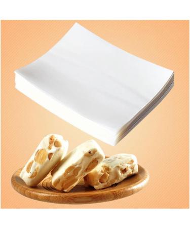 Edible Sticky Rice Paper 500 Sheets Nougat Paper Glutinous Paper DIY Candy Chocolate Rice Wrapping Wafer Paper Sheets for Candy for Chocolate Making Decorating - Buy Online on SooperMarket.com