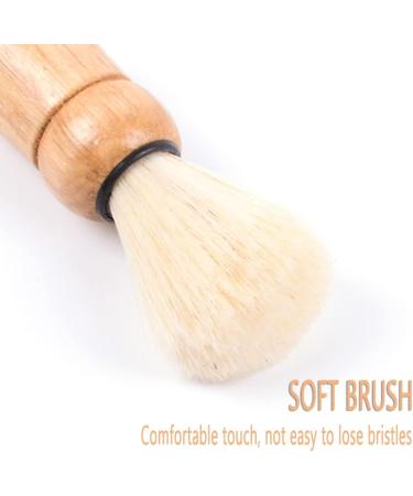 KINDOYO Neck Duster Brush - Professional Barber Hairdressers Brush Soft Hair Sweep Cleaning Brush with Wooden Handle for Barber Shop Household Style 2 - Buy Online on SooperMarket.com