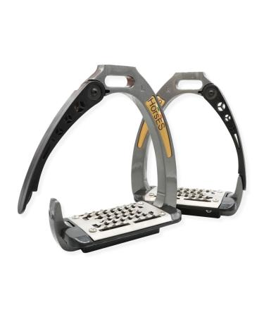 Horses safety stirrups designed for maximum safety and comfort of the rider modern and elegant (Carbon/Black) CARBON/BLACK