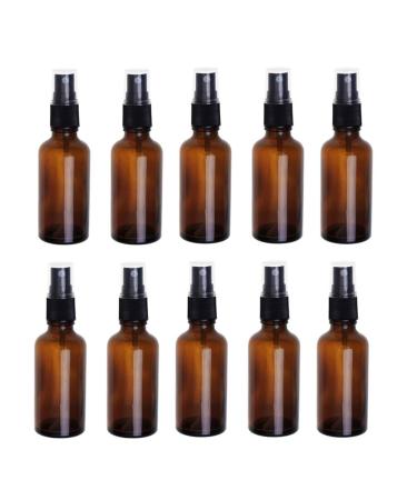 Frcolor 50 ml of brown las spray bottle with refill container for atomizer-fine fog spray for essential perfume oil.