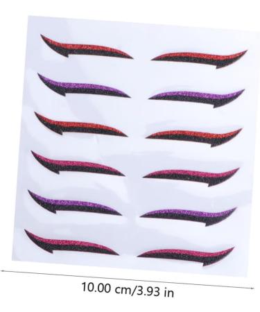 Healvian 12 Pairs Glitter Eyeliner Eyelid Strips Instant Pink Glitter Sticker - Buy Online on SooperMarket.com