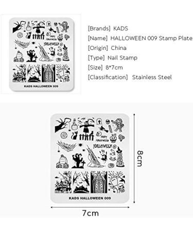 Rolabling Nail Stamping Plate Christmas Halloween Nail Art Plates Image Transfer Template Manicure Stencils Printing DIY Tool (Halloween 009) - Buy Online on SooperMarket.com