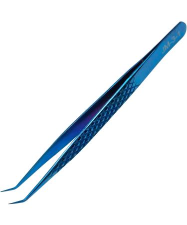 Professional Stainless Steel Tweezers for Eyelash Extensions | High Precision Volume Tweezers (JM3-1 Blue) - International Shipping Available - Buy Online on SooperMarket.com