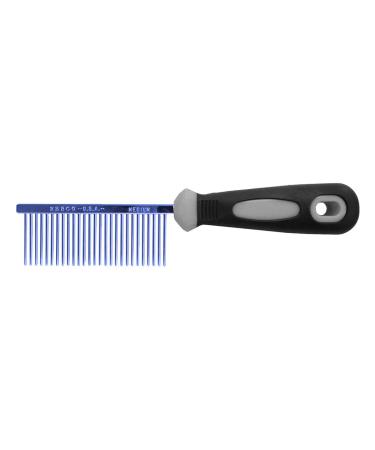 Resco Professional Anti-Static Dog Cat Pet Comb for Grooming Steel Pins Medium Tooth Spacing Candy Blue Medium Candy Blue