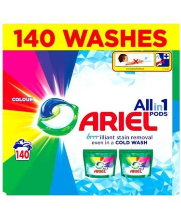 Ariel Unscented Colour Pods 140 Wash - 140 Count (Pack of 1) - Buy Online on SooperMarket.com