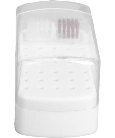 Nail Drill Bits Container Portable Acrylic Cover 30 Holes Nail Drill Bits Stand for Artist for Salon (White) - Buy Online on SooperMarket.com
