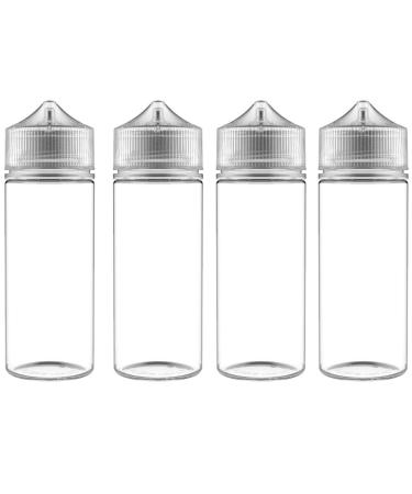 Chubby Gorilla V3 4X 120ml PET Bottles - Dropper Bottles (Transparent Bottle with Transparent Cap 120ml)