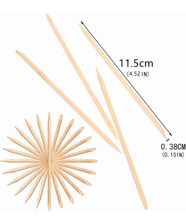300Pcs Orange Wooden Nail Sticks - Double Sided Cuticle Pusher & Picking Tools for Pedicure & Manicure - 11.5cm Length - Pack of 1 - Buy Online on SooperMarket.com