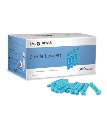 Kinetik Wellbeing Sterile Lancets (Pack of 300) In Association with St John Ambulance Lancets Available on Prescription