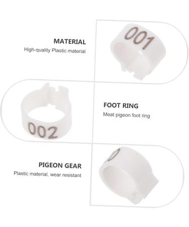Yardwe 300 Pcs Pigeon Anklet Chicken Drumsticks Tag Plastic Foot Ring for Pigeon Poultry Pen Parrot Baby 1.3X1.3CMx3pcs Whitex3pcs - Buy Online on SooperMarket.com