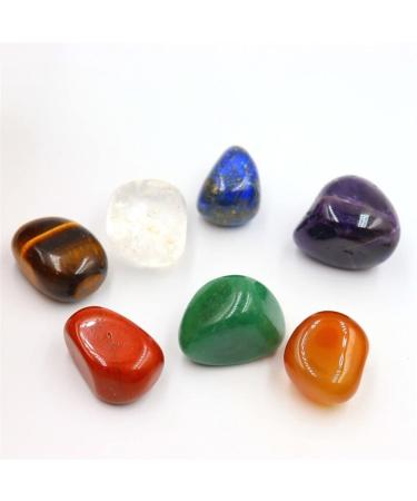 Stone 7pcs/Set Reiki Natural Stone Tumbled Stone Irregular Polishing Rock Quartz Yoga Bead for Decoration Balance Gemstone Decoration ERTEYIN