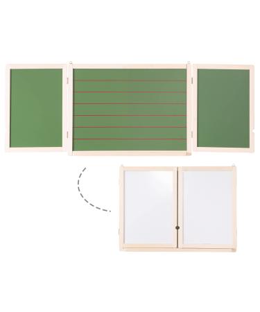 roba board hanging board foldable with magnetic white drawing board lined chalkboard blackboard varnish hanging board natural wood / hanging
