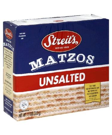 Streits Matzo, Unsalted, 11-Ounce Box (Pack of 8)