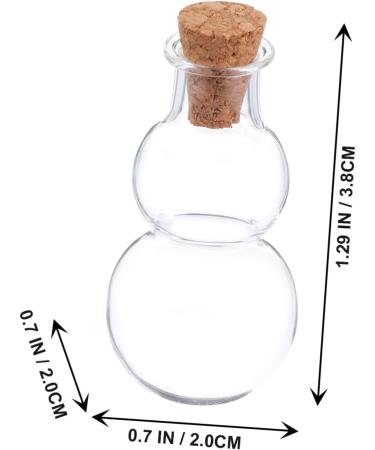 Zerodeko Glass Jar 3pcs Wishing Bottle Glass Wooden Accessories Bed Room Decor Transparent 3.8X2.cm - Buy Online on SooperMarket.com