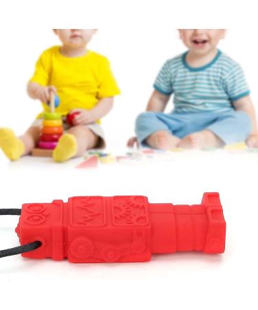 Buy Silicone Teether Necklace - Chew Pendant for ADHD Autism & Anxiety - Red Sensory Chew Toy for Kids & Adults | International Shipping - Buy Online on SooperMarket.com