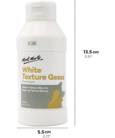 MONT MARTE Premium White Texture Gesso 8.45oz - Ideal for Acrylic, Oil Paint, Color Pencils, Pastels, Graphite and Charcoal - Buy Online on SooperMarket.com