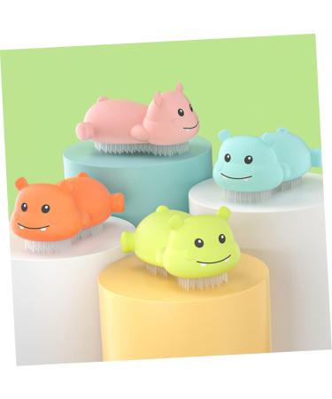 GAFOKI Baby Shampoo Brush - Infant Bath Body Scalp Teasing Massage Scrubber | Kids Shower Massager - Pink 10x6cm - Buy Online on SooperMarket.com