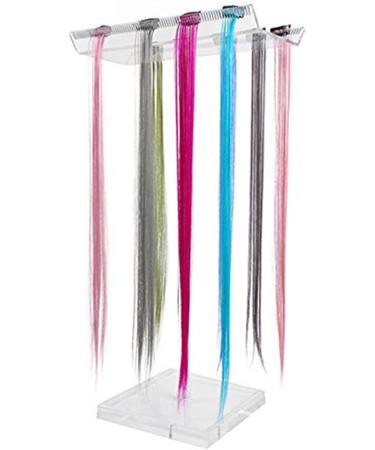 Socobeta Acrylic Hair Extension Stand Double Sided Design Washable Hair Extension Rack Transparent Sectioning Display Hair Extension Holder for Salon Home - Buy Online on SooperMarket.com
