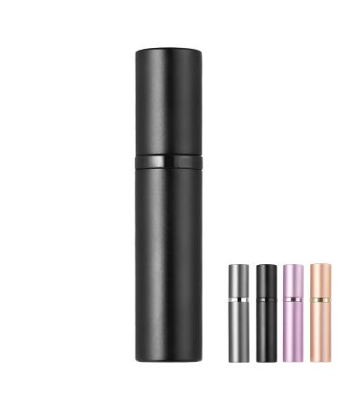 Brarios perfumed robber refillable empty travel perfume atomizer 5ml mini portable spray bottle pocket cater for on the go (J-Schwarz) 5ml black