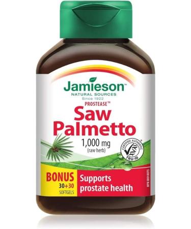 Jamieson Prostease Saw Palmetto 1 000 mg Dry Herbs & Omega-3 Select 1 000 mg Saw Palmetto+ Omega-3 200 Count (Pack of 1) - Buy Online on SooperMarket.com