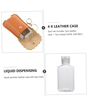 4 Pack Portable Hand Wash Bottle with Keychain - Refillable Bottle Covers for Easy Handwashing on the Go - Buy Online on SooperMarket.com