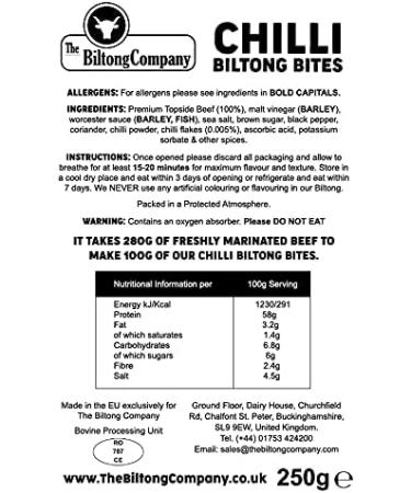 Biltong Chilli Bites Original - 1kg Pack of 1 | Tender and Spicy South African Beef Snack - Buy Online on SooperMarket.com
