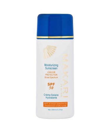 Makari Moisturizing Sunscreen SPF 50 (5.1 fl oz) | Broad Spectrum UVA & UVB Sunblock with Beeswax | Anti-Aging Sunscreen for Face and Body | Lightweight Face Sunscreen Lotion with SPF