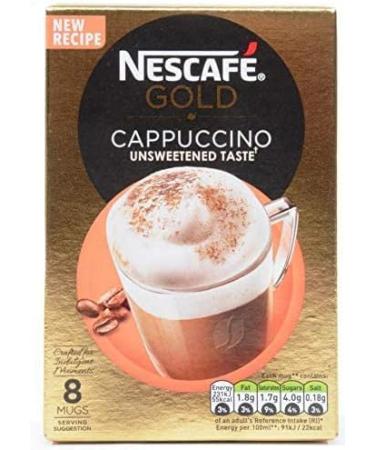 Nescafe Gold Cappuccino Unsweetened Taste Bundle With Reusable Coffee Cup & Coffee Stirrer Sticks | Cappuccino Sachets | Individually Wrapped Coffee Sachets | Compatible With Lovers Of Nescafe Gold - Buy Online on SooperMarket.com