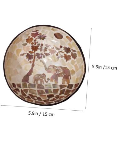HOMSFOU 3 Pcs Coconut Shell Dishes Dessert Bowls Ice Cream Bowls Food Bowl Snack Bowls Nuts Bowl Cereal Bowl Sundae Cups Desktop Decor Shell Bowl Wooden Salad Bowl Coconut Bowl Spoon Candy 15X7CMx3pcs As Shownx3pcs - Buy Online on SooperMarket.com