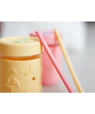 Pandaear 4-Pack Kids Drinking Cups with Straw - Toddler Mason Jar Sippy Cups (8.45 oz) for 6 Months and Up - Durable Fun Design for Children - Buy Online on SooperMarket.com