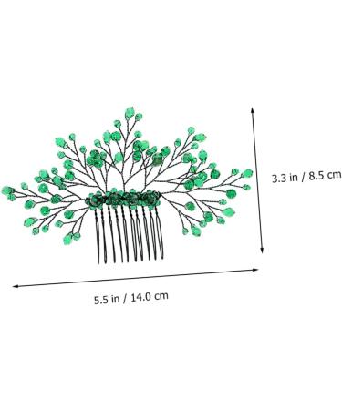 Mikinona Green Branches and Leaves Hair Comb Leaf Comb Hairpin Wedding Comb Hairpin Wedding Crystal Hair Decor Wedding Headdress Crystal Leaf Headdress Crystal Comb Hairpin Leaf Hair Comb - Buy Online on SooperMarket.com