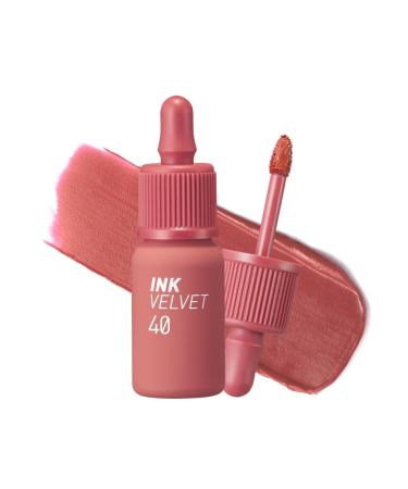 Peripera Ink the Velvet Lip Tint  High Pigment Color  Longwear  Weightless  Not Animal Tested  Gluten-Free  Paraben-Free (040 CALM ROSY)