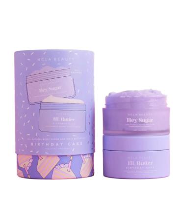 NCLA - Birthday Cake Body Care Discovery Set (Body Scrub + Body Butter) | Vegan Cruelty-Free Clean Skincare (2 Pieces)