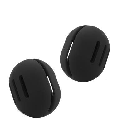 FERYES 2 PCS Makeup Sponge Holder - Silicone Beauty Blender Case Makeup Sponge Holder for Travel Black 2 Pcs