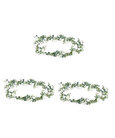 TOPBATHY 3pcs Peony Decorate Camera Insert Home Decoration Mirror Decor Wings Decoration Fake Rattan Camellia Money Leaf Household Decor White Rose Ornaments Wall Decor Eucalyptus Rose Vine As Shownx3pcs 195*9*6cmx3pcs