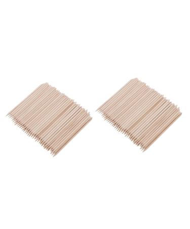 FRCOLOR 200 Pcs Wood Cuticle Pusher Bulk Wooden Nail Supplies Nail Art Wood Sticks Cuticles Nails Remover Tool Orange Wood Sticks Orange Wood Stick for Nails Bamboo Manicure Cleaning Stick mediumx2pcs As Shownx2pcs
