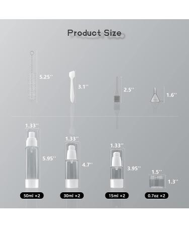 SIGOEI 13 Pack Travel Sub-Bottling Set - TSA Approved Cosmetic Containers for Lotion, Shampoo, Cream, Soap - Vacuum Pump Bottle 13 Pack - Buy Online on SooperMarket.com