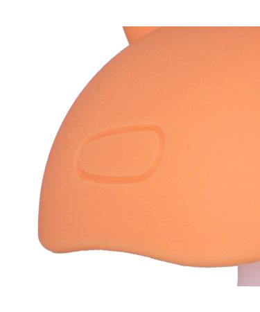 Baby Teething Toy - Food Grade Silicone Teether Mushroom Shaped for Infants Over 4 Months - Pink (Orange) - Buy Online on SooperMarket.com