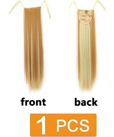 Prinfantasy Ginger Mix Blonde Ponytail Extension 22 inch - Synthetic Wrap Around Hairpiece for Women - Buy Online on SooperMarket.com
