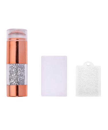 Ventdouce double-head nail stamp double-headed stamp with scraps transparent French stamp oil stamp tool set nail art manicure DIY polish set