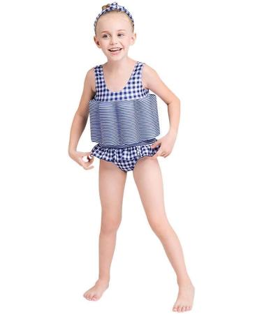 IMEKIS Unisex Kids' One-Piece Swimwear - Adjustable Buoyancy Bathing Suit for 3-4 Years - Blue Grille Swimming Aid - Buy Online on SooperMarket.com