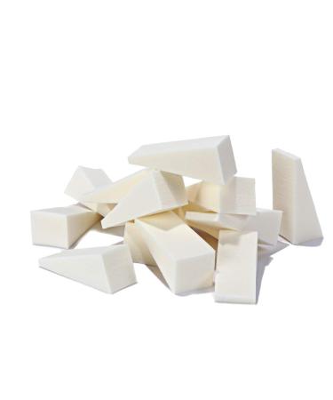 Makeup Wedges 40pcs White Triangle Shape Makeup Sponge Cosmetic Wedges Foundation Beauty Tools