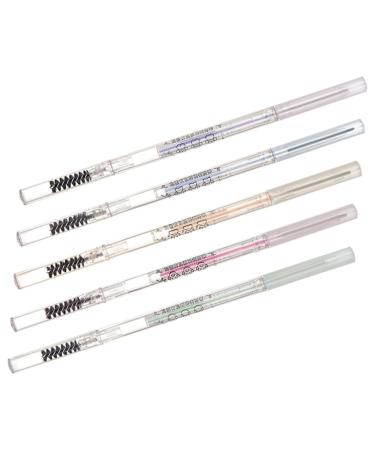 PLAFOPE 5pcs Ash Brown Eyebrow Pencil Brow Pencils Eyebrow Makeup Tools Thin Eyebrow Pencil Plastic
