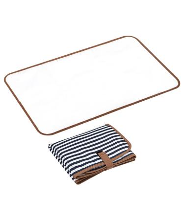 Lekebaby Portable Changing Mat Nappy Changing Mat Foldable Baby Changing Mat Travel Changing Mat Portable Baby Change Mat Blue Striped Blue Stripes