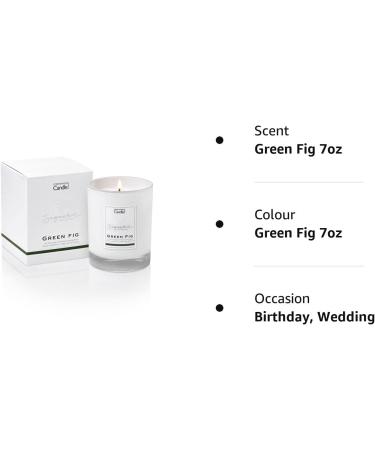 Luxury Scented Candle Gift - Green Fig | 45 Hours Burn Time | Natural Wax Blend | The Copenhagen Company - Buy Online on SooperMarket.com