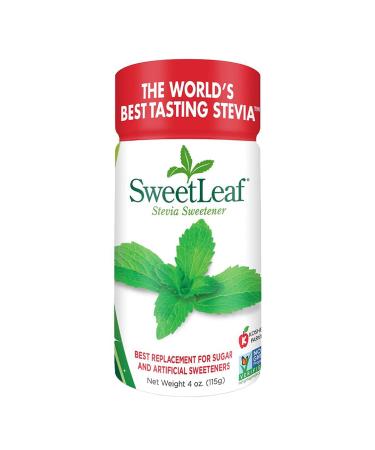 SweetLeaf Natural Stevia Sweetener Powder Shaker, 4 Ounce 4 Ounce (Pack of 1)