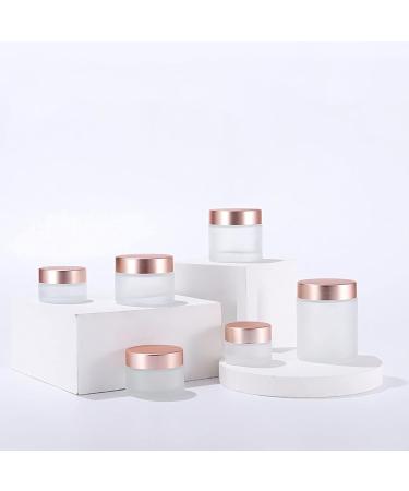 Plastic cosmetic jars empty jars 15ml Empty Face Cream Storage Containers Pots with Rose Lid Frosted Glass Cosmetic Jars (Color : Frosted Transparent Size : 20ml) (Color : Frosted Transparent Siz 15ml Frosted Transparent - Buy Online on SooperMarket.com